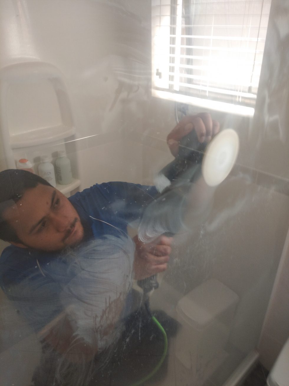 Used Shower Glass Restoration Diamond Fusion NZ